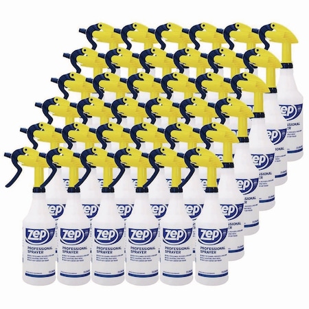 Zep Professional Spray Bottle, 32 oz, Blue/Gold/Clear, PK36 PK HDPRO36